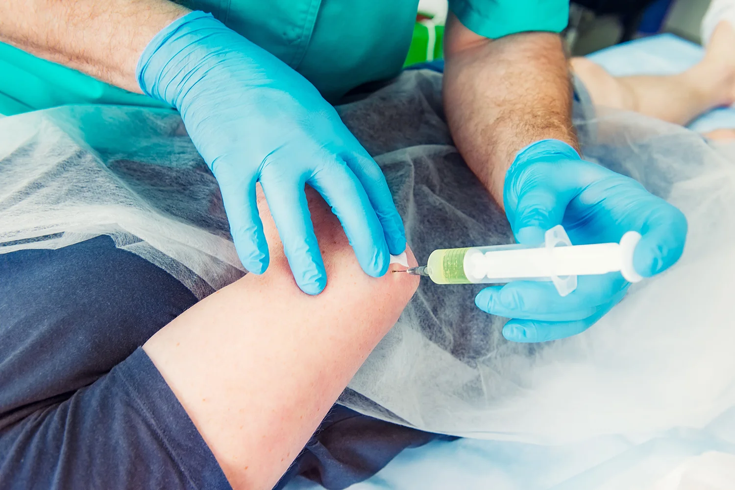 medical professional administering